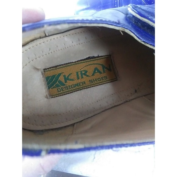Kiran Dress Shoe Loafer Hand made Leather mens 9 Blue Vintage 70s 80s